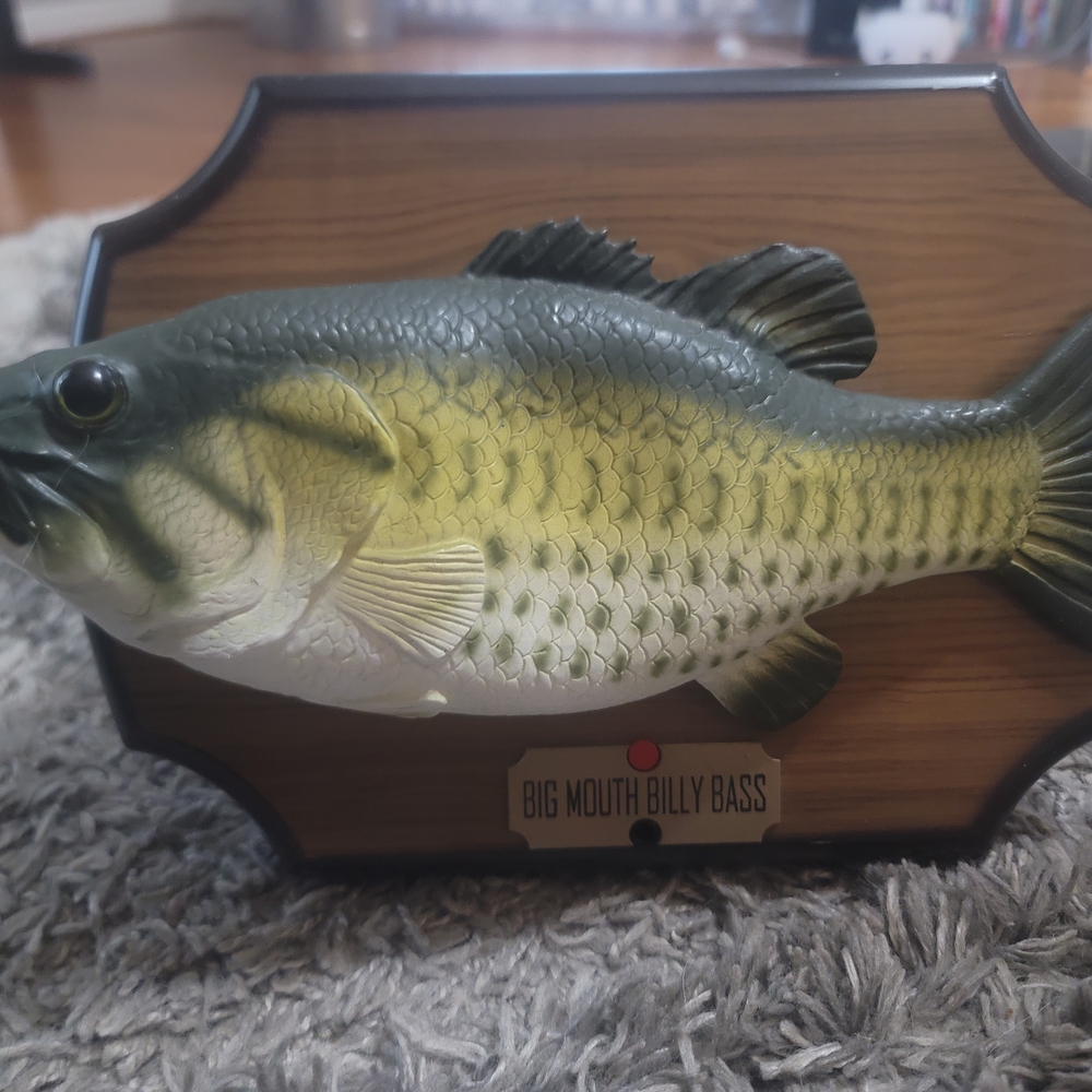 Singing Fish Plaque - Green and White